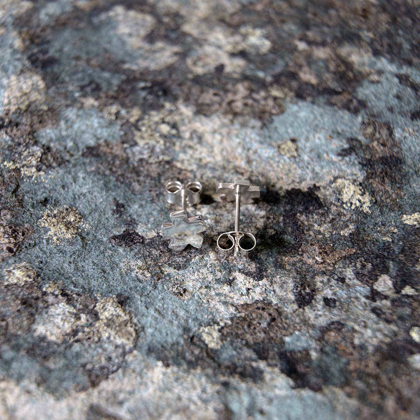 Silver Asterisk Stud Earrings