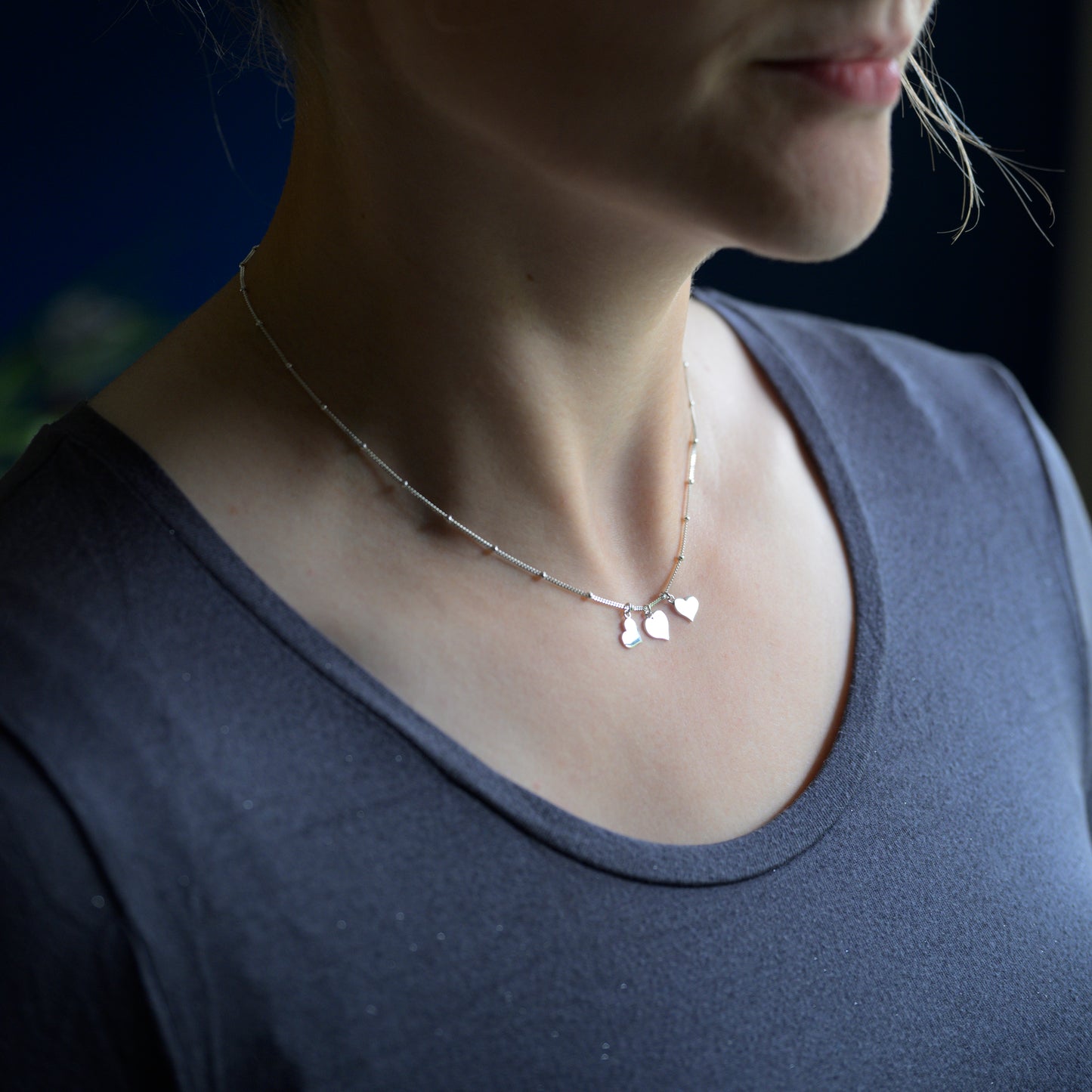 Silver Hearts Necklace