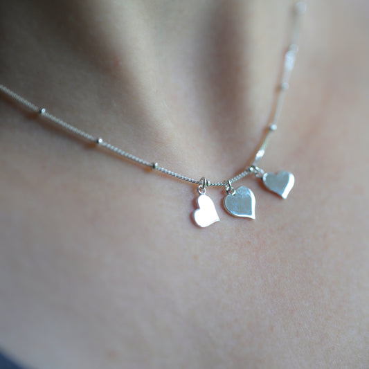 Silver Hearts Necklace