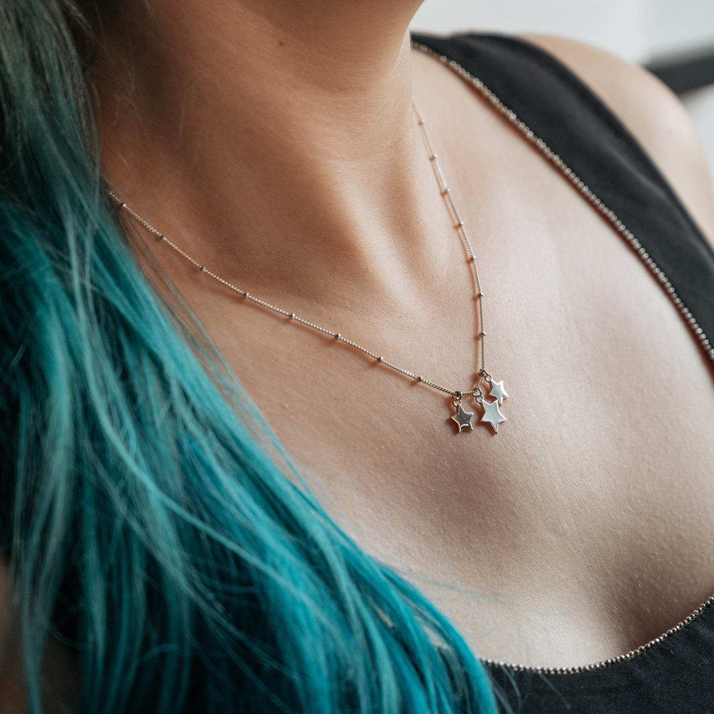 Silver Stars Necklace