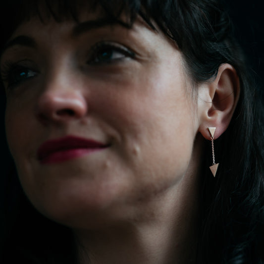 Metrica Duo Triangle Studs