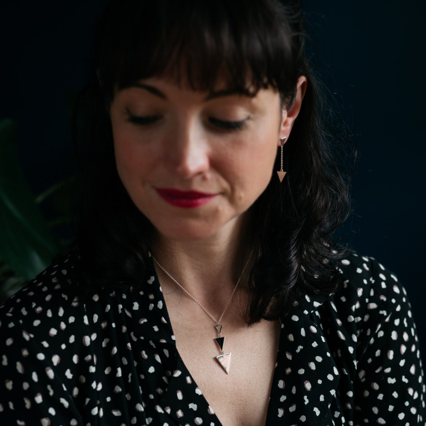 Metrica Duo Triangle Studs