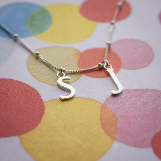 Custom Art Nouveau Letter Necklace