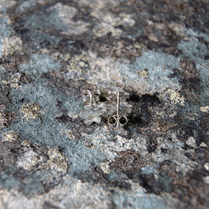 Silver Asterisk Stud Earrings