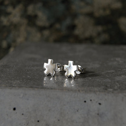 Silver Asterisk Stud Earrings