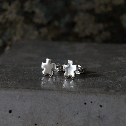 Silver Asterisk Stud Earrings