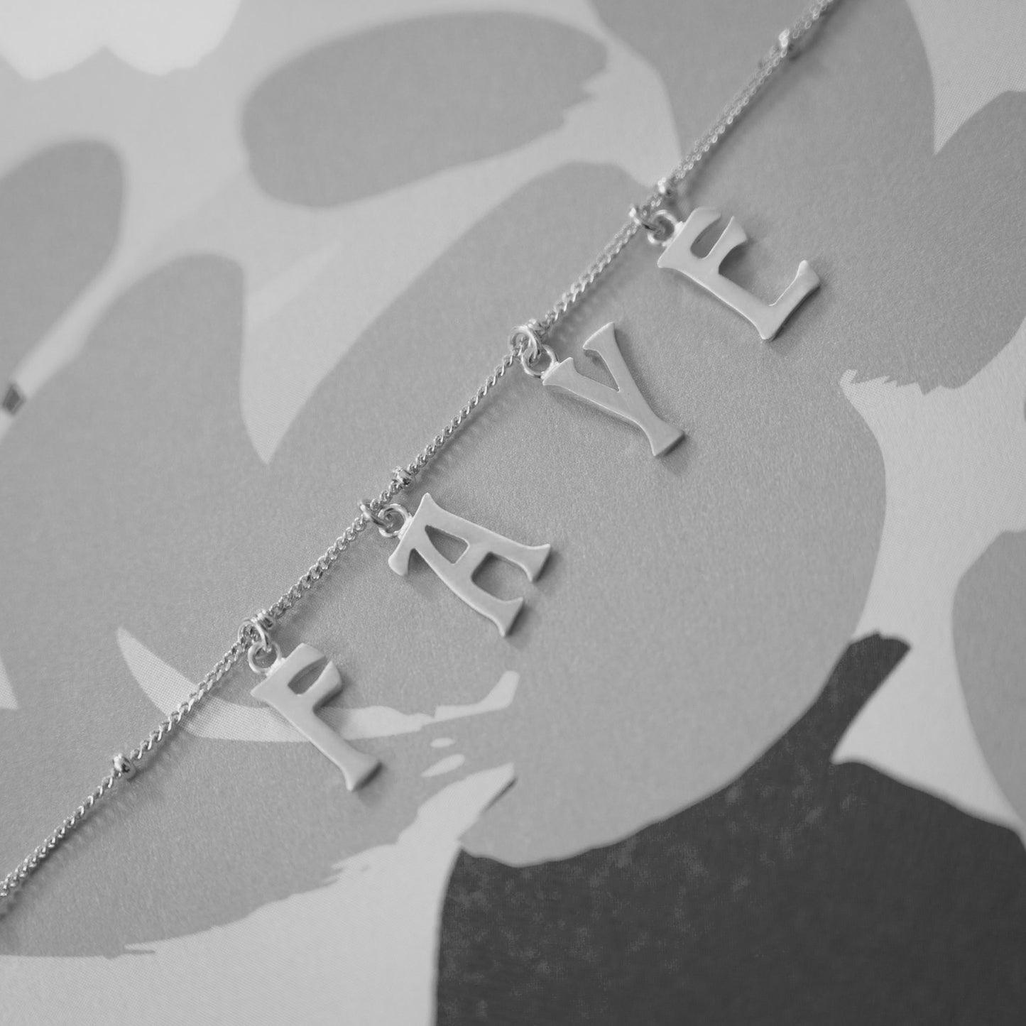 Custom Art Nouveau Letter Necklace