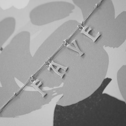 Custom Art Nouveau Letter Necklace