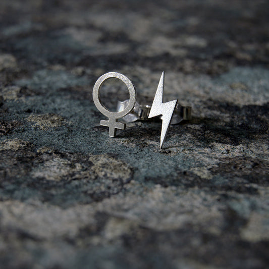 Silver Female Power Studs