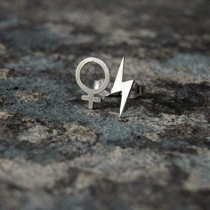 Silver Female Power Studs