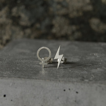 Silver Female Power Studs