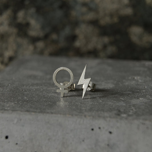 Silver Female Power Studs