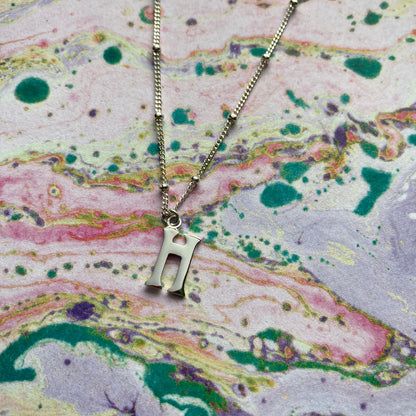 Custom Art Nouveau Letter Necklace