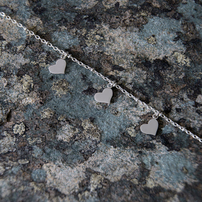 Silver Hearts Bracelet
