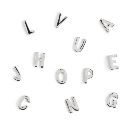 Silver Letter Stud Earring