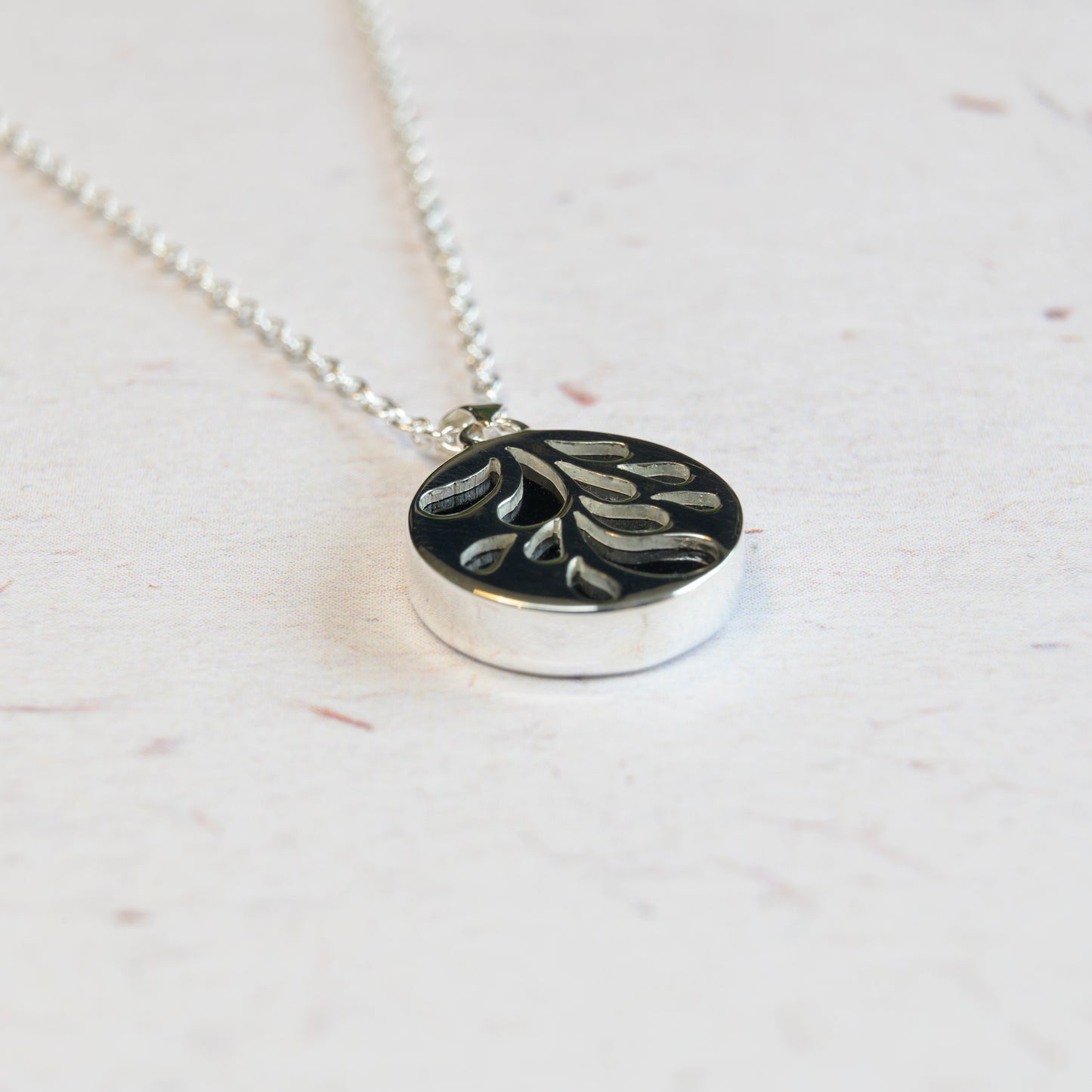 Silver & Black Onyx Coin Pendant