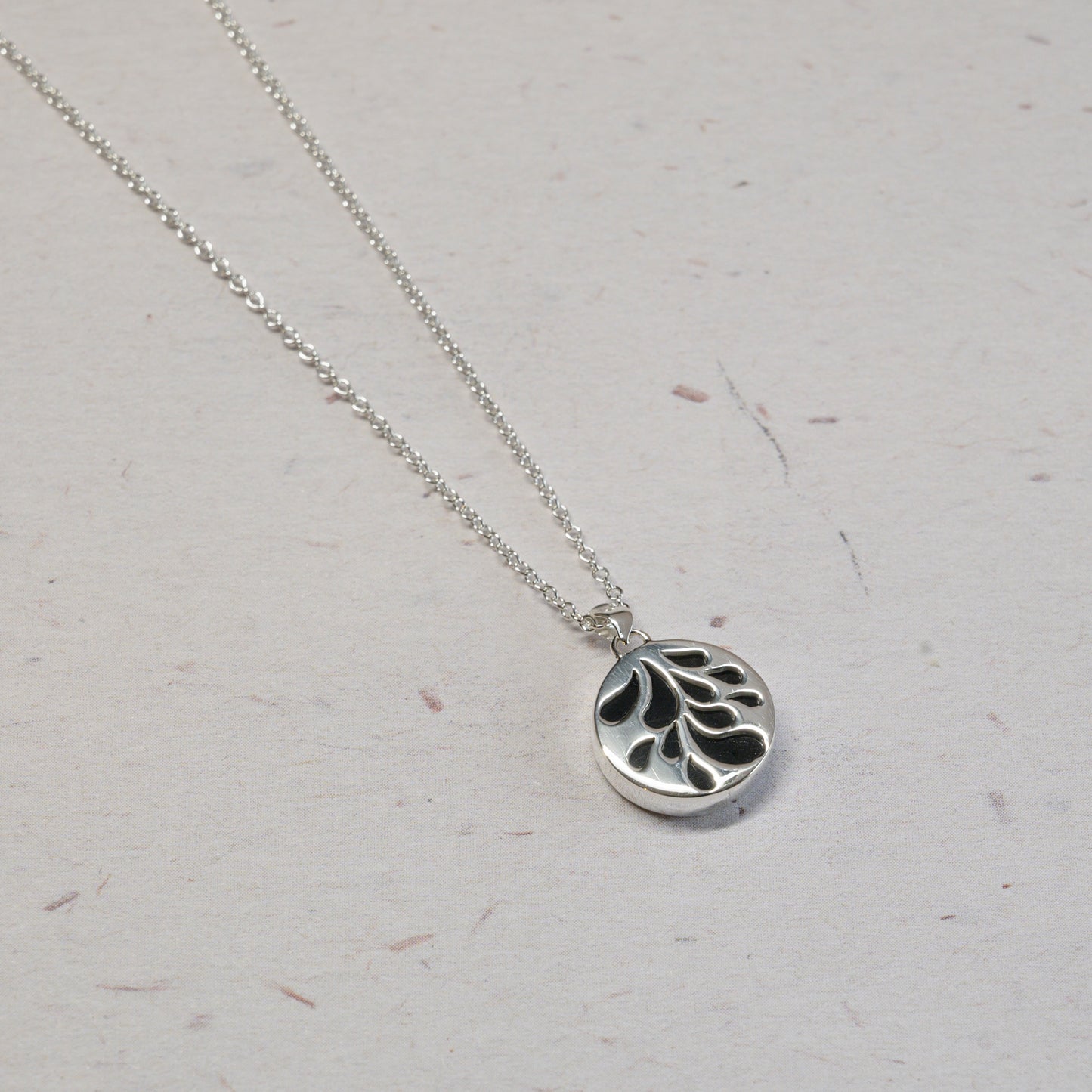 Silver & Black Onyx Coin Pendant