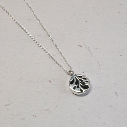 Silver & Black Onyx Coin Pendant