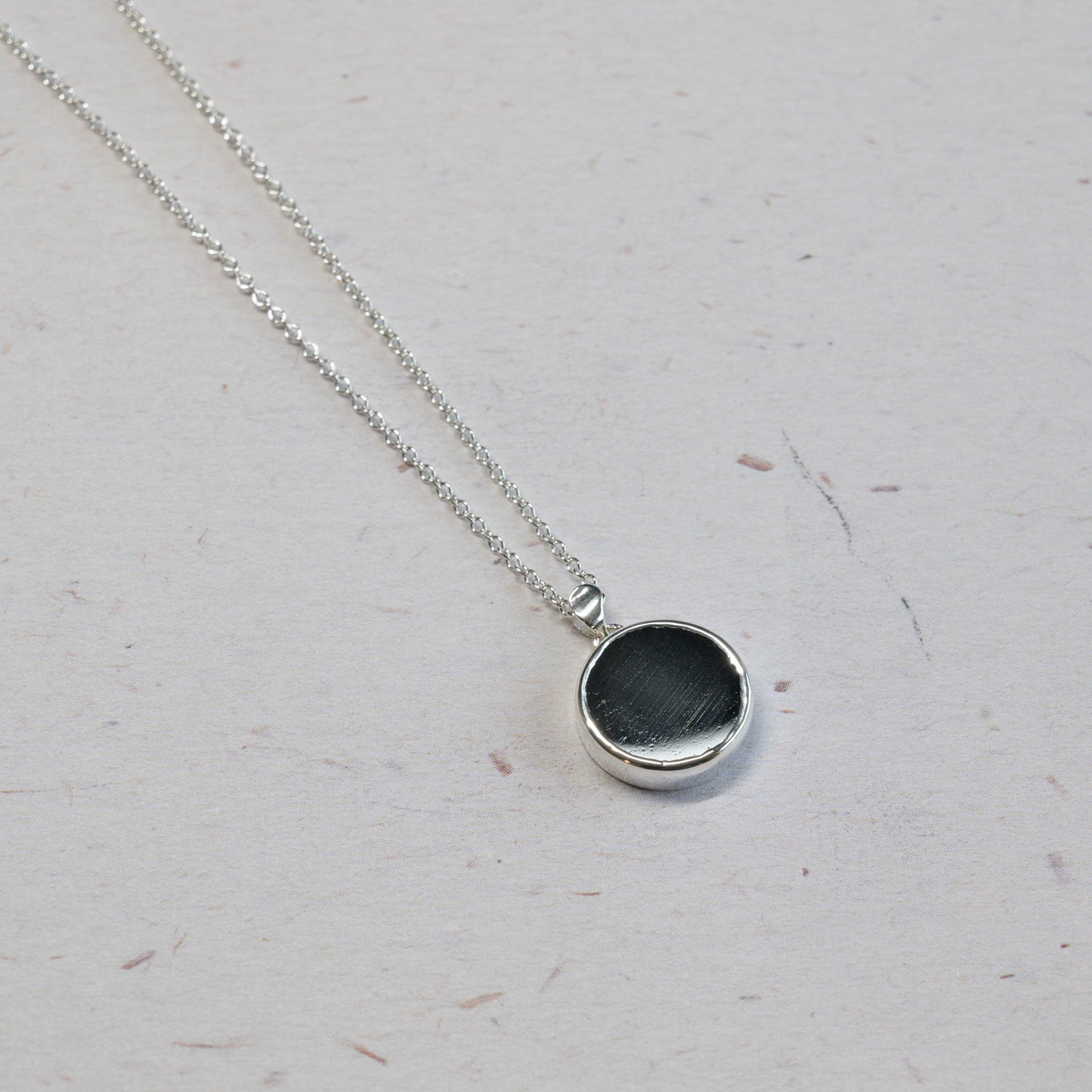 Silver & Black Onyx Coin Pendant