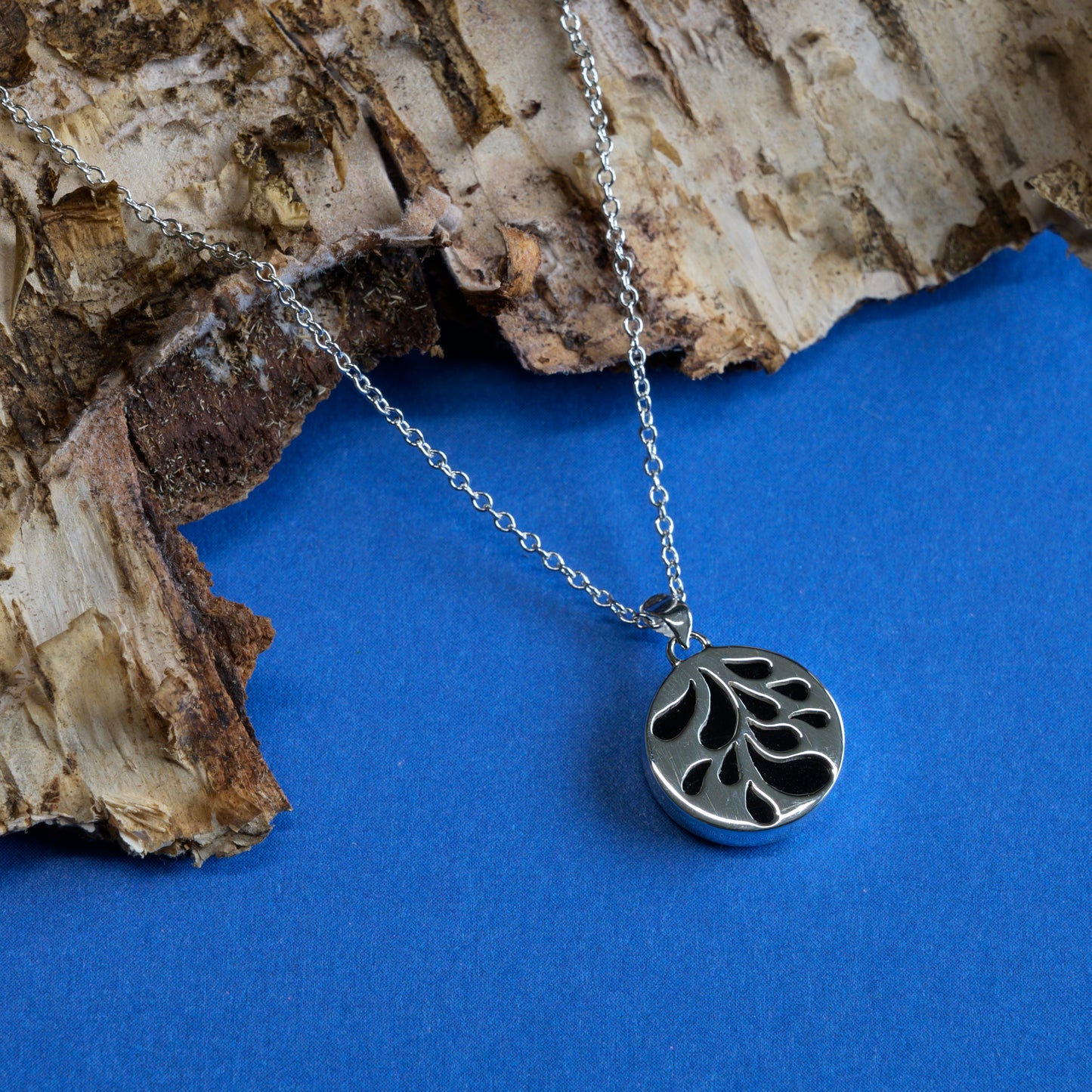 Silver & Black Onyx Coin Pendant