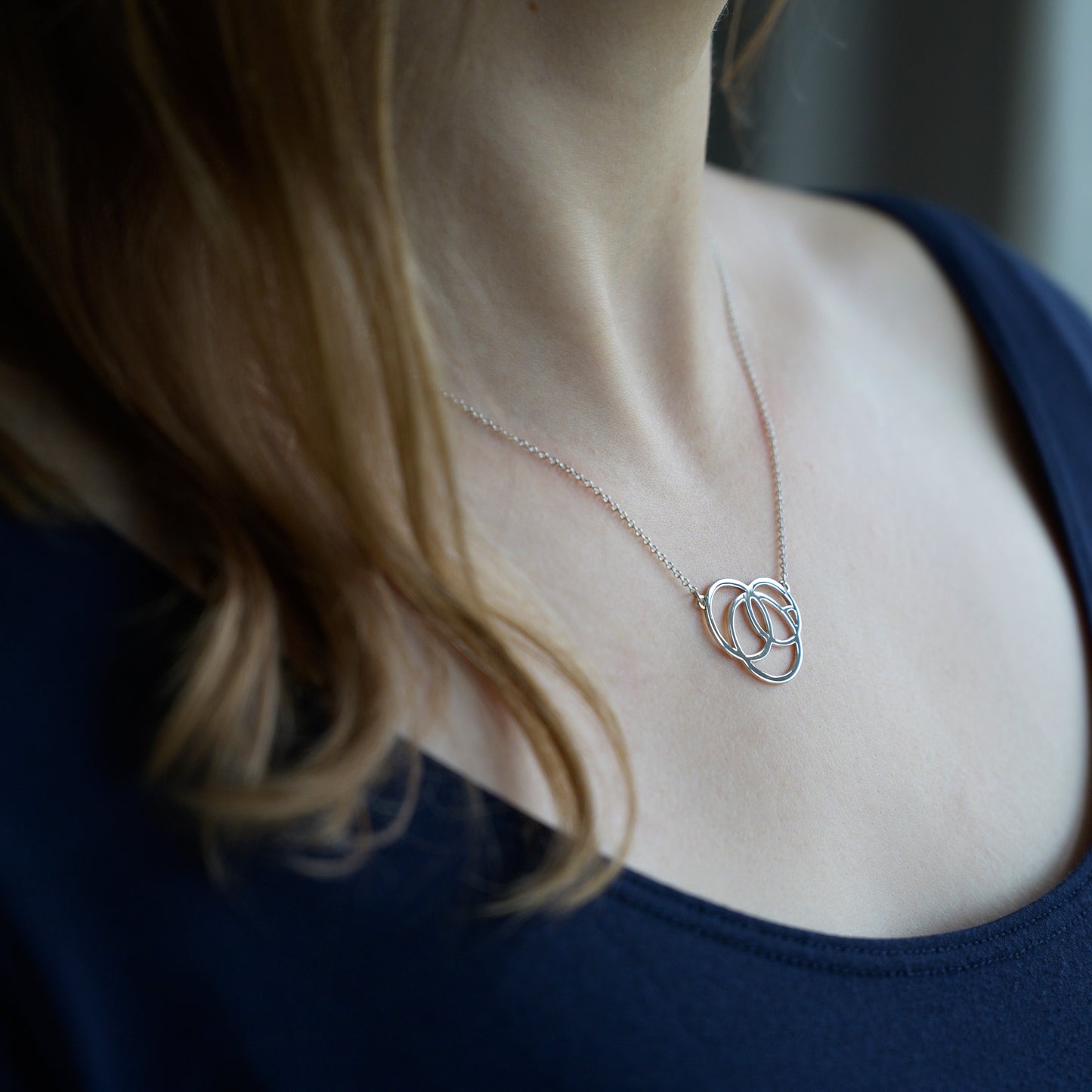 Revolve Silver Necklace