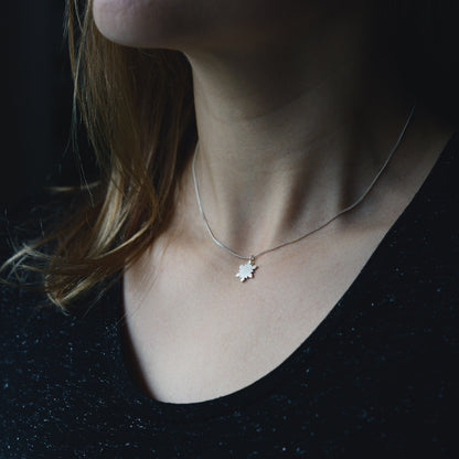 Delicate Silver Snowflake Pendant