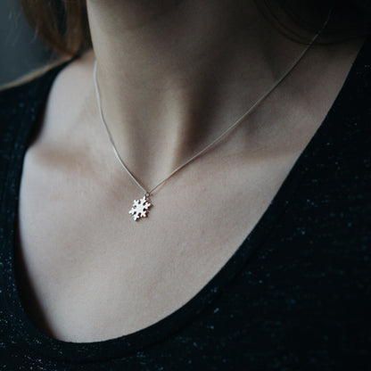 Intricate Silver Snowflake Pendant