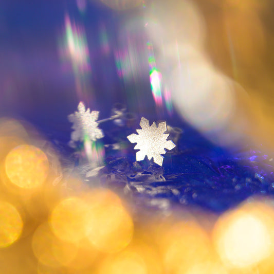 Delicate Silver Snowflake Studs