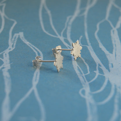 Delicate Silver Snowflake Studs