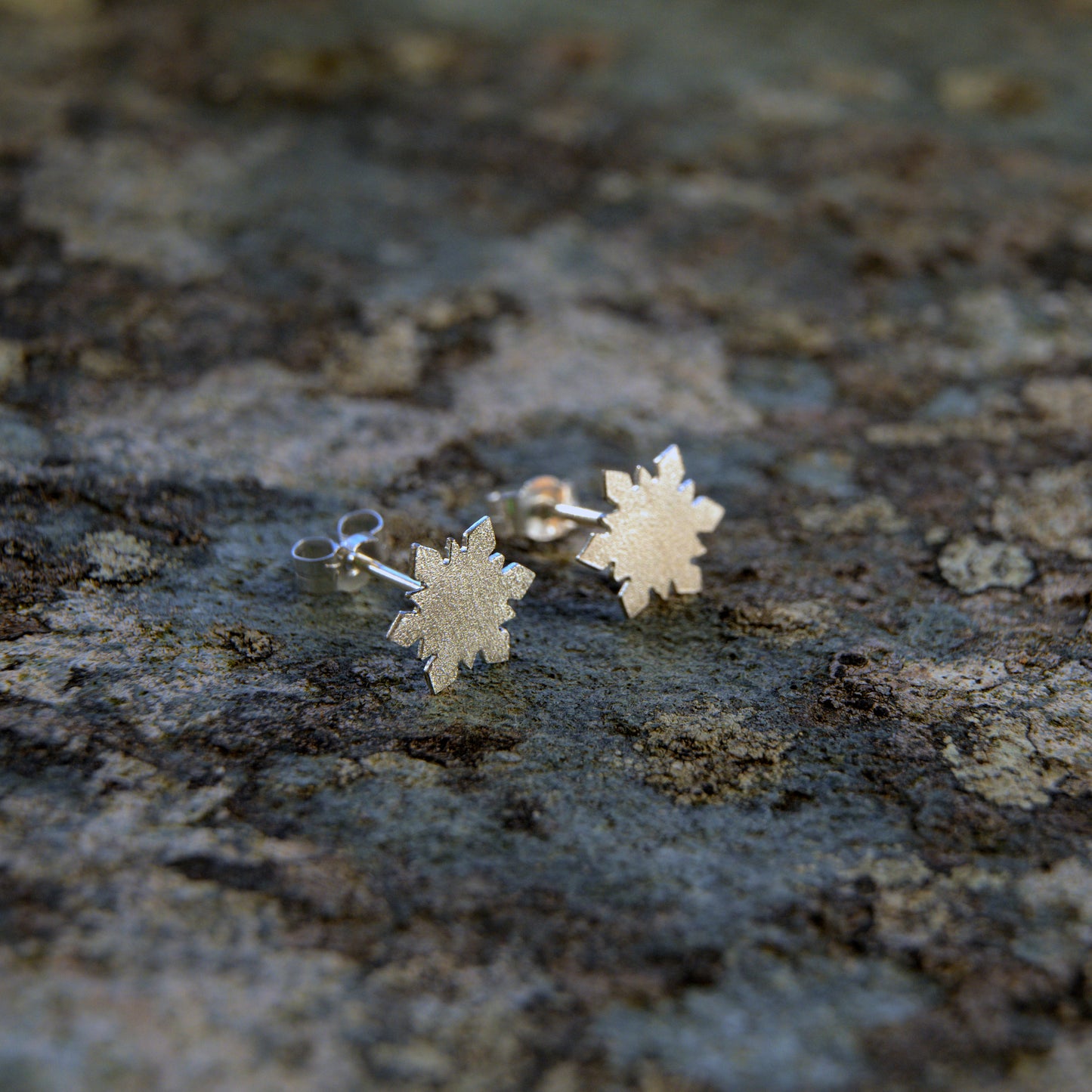 Delicate Silver Snowflake Studs