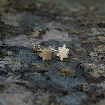 Delicate Silver Snowflake Studs