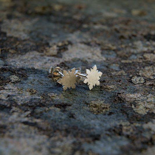 Delicate Silver Snowflake Studs