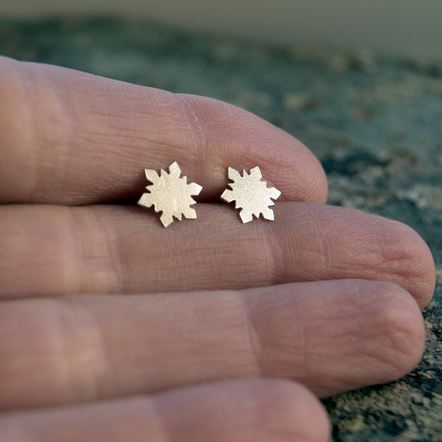 Delicate Silver Snowflake Studs