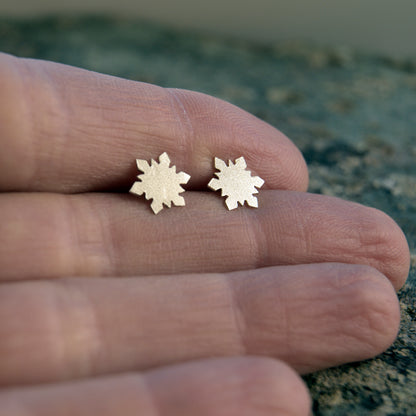 Delicate Silver Snowflake Studs