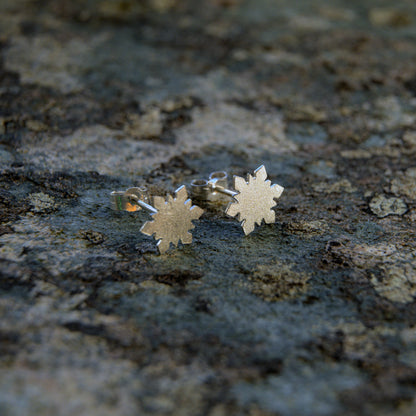 Delicate Silver Snowflake Studs