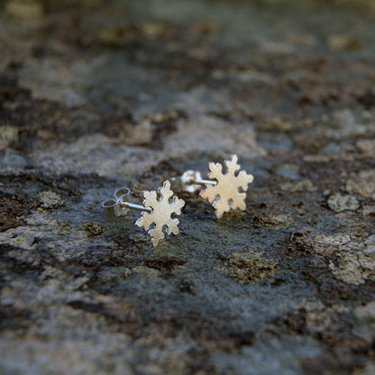Intricate Silver Snowflake Studs
