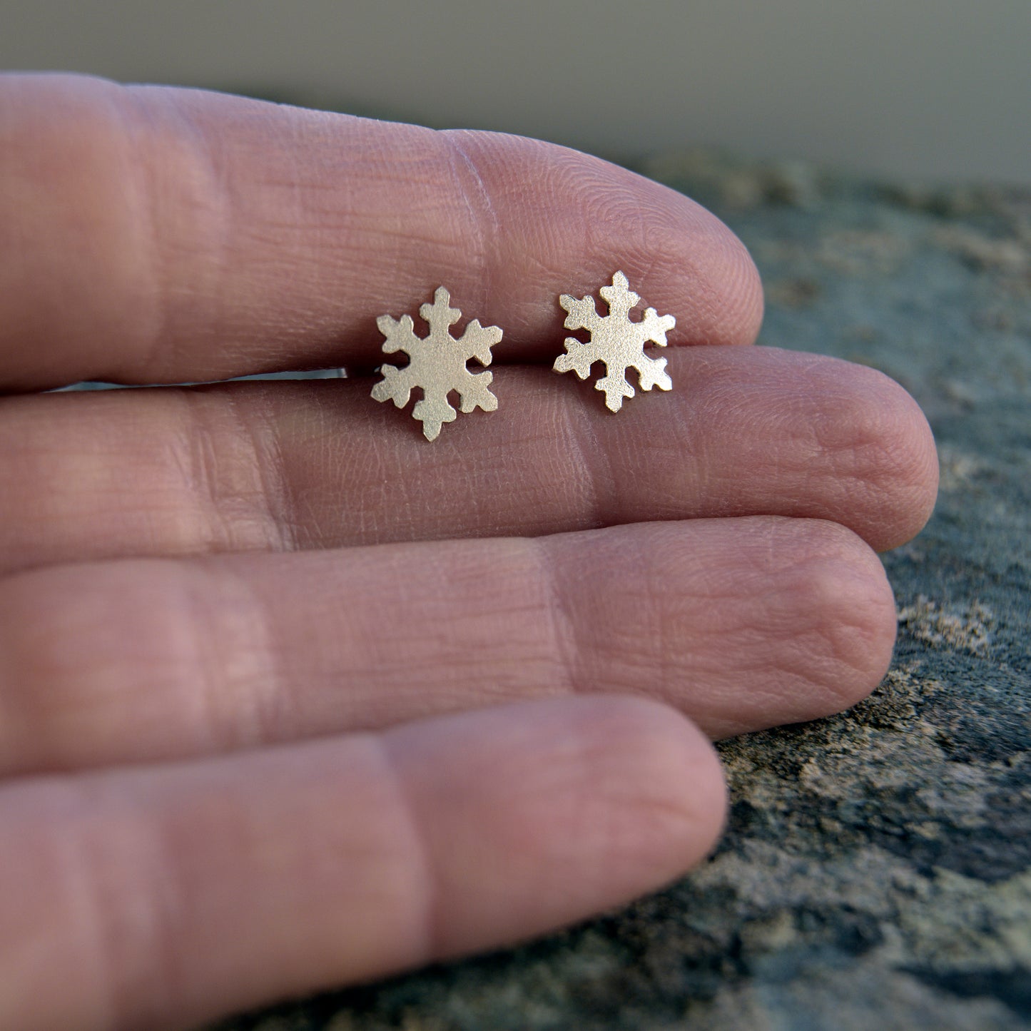 Intricate Silver Snowflake Studs