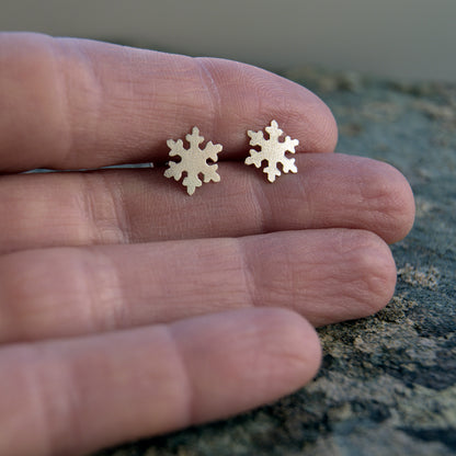Intricate Silver Snowflake Studs