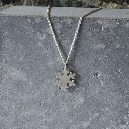 Intricate Silver Snowflake Pendant