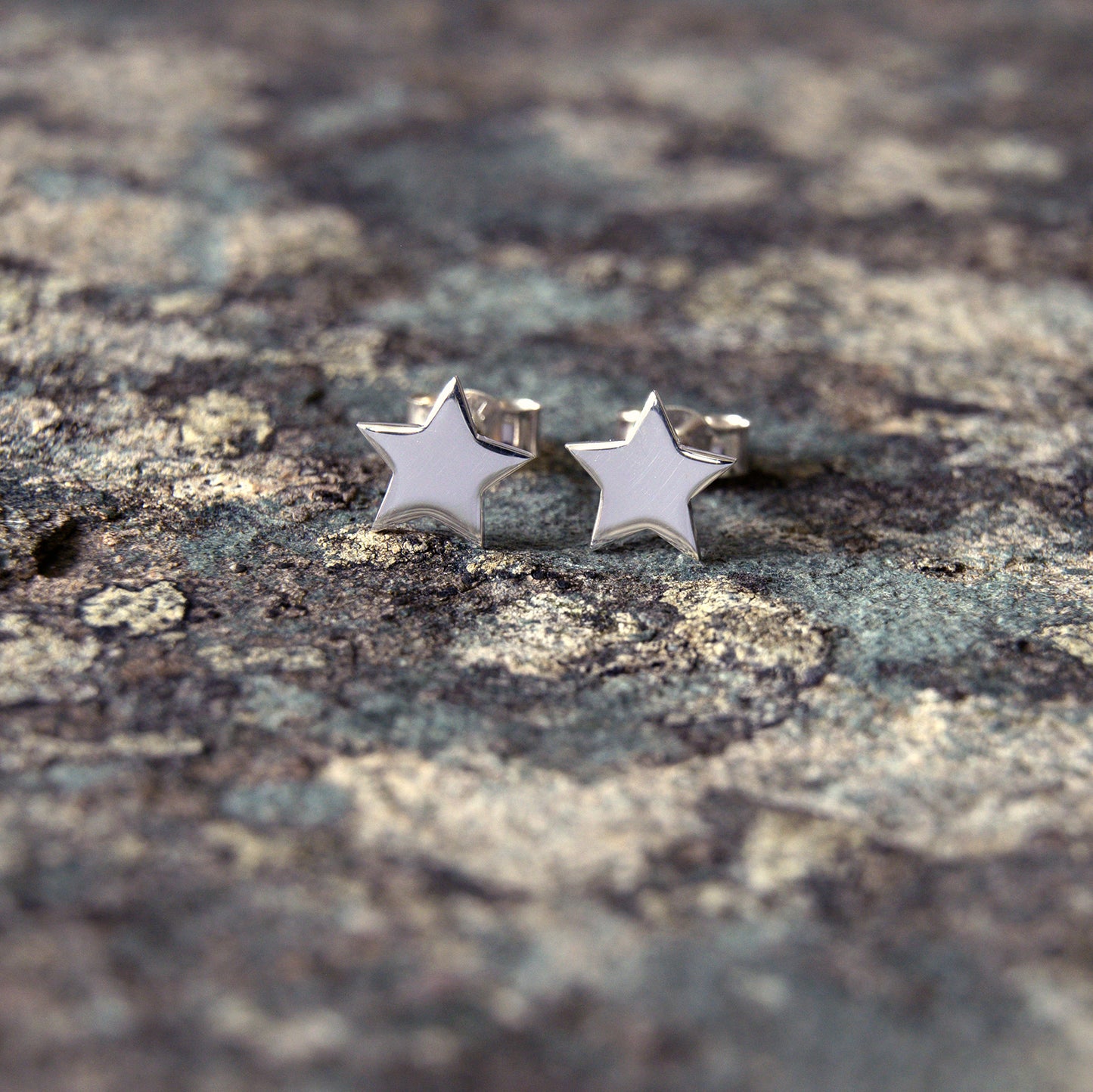Silver Star Stud Earrings