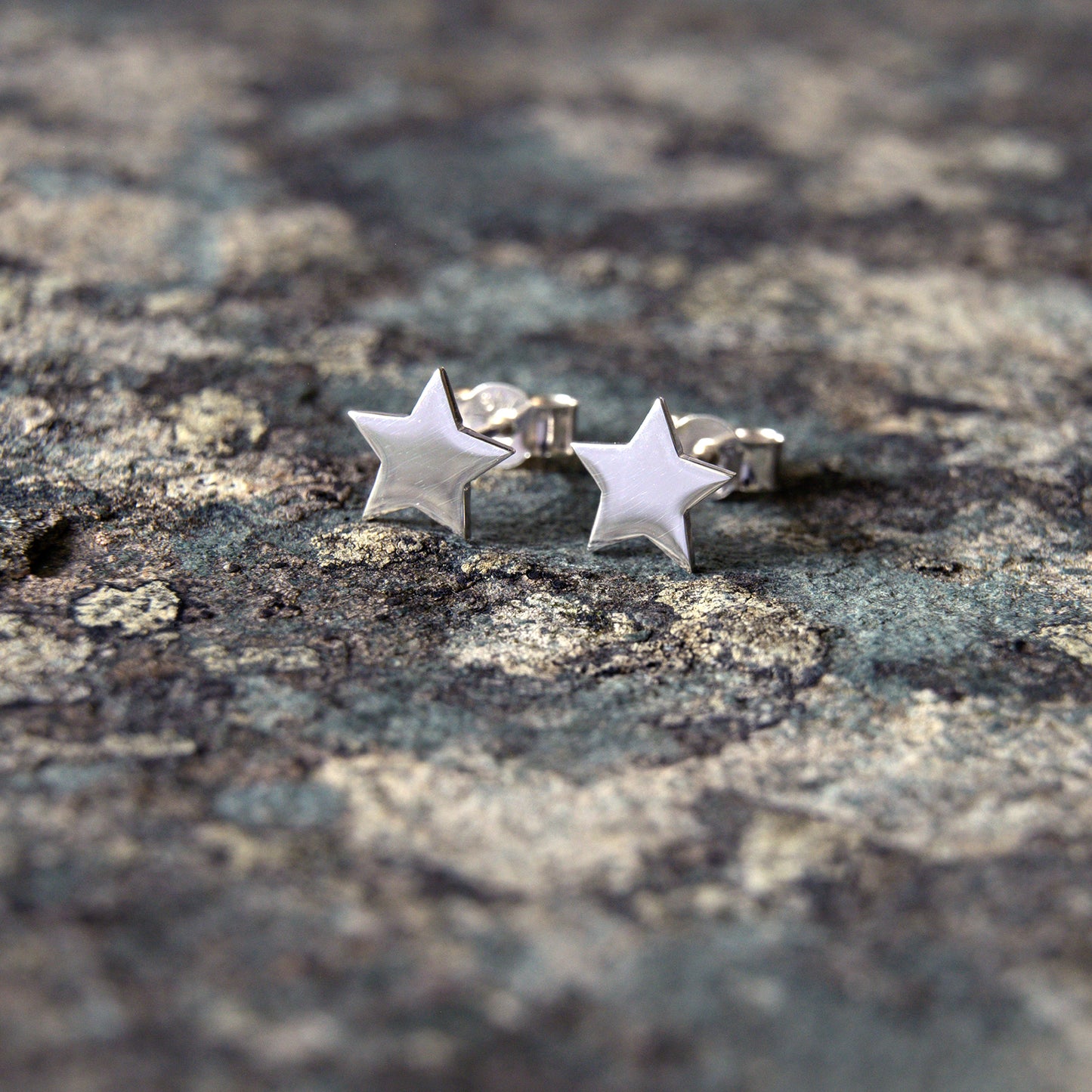 Silver Star Stud Earrings