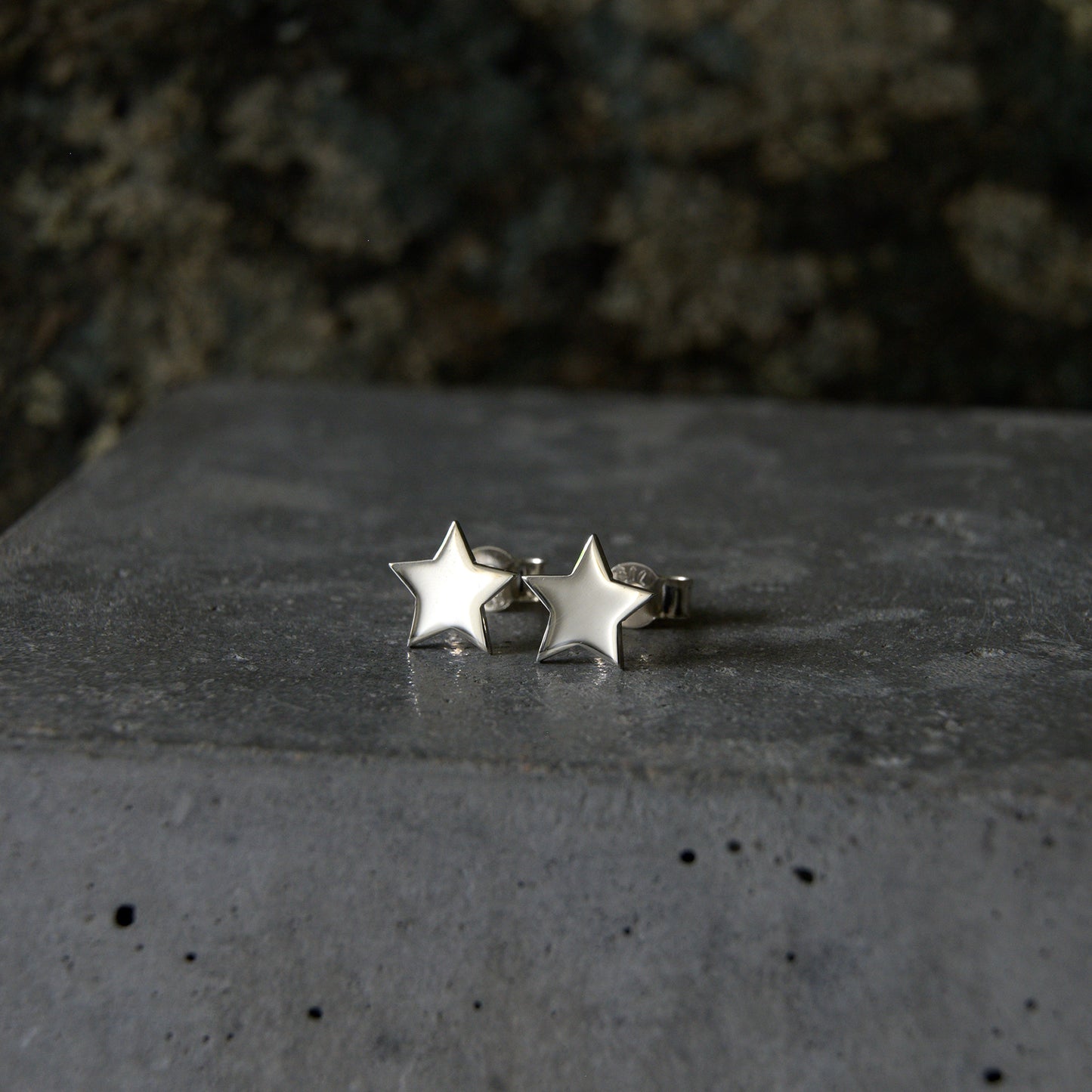 Silver Star Stud Earrings