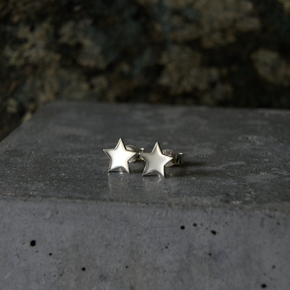 Silver Star Stud Earrings