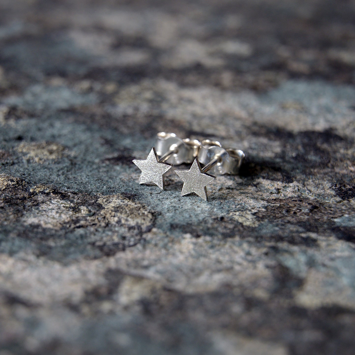 Tiny Silver Star Studs