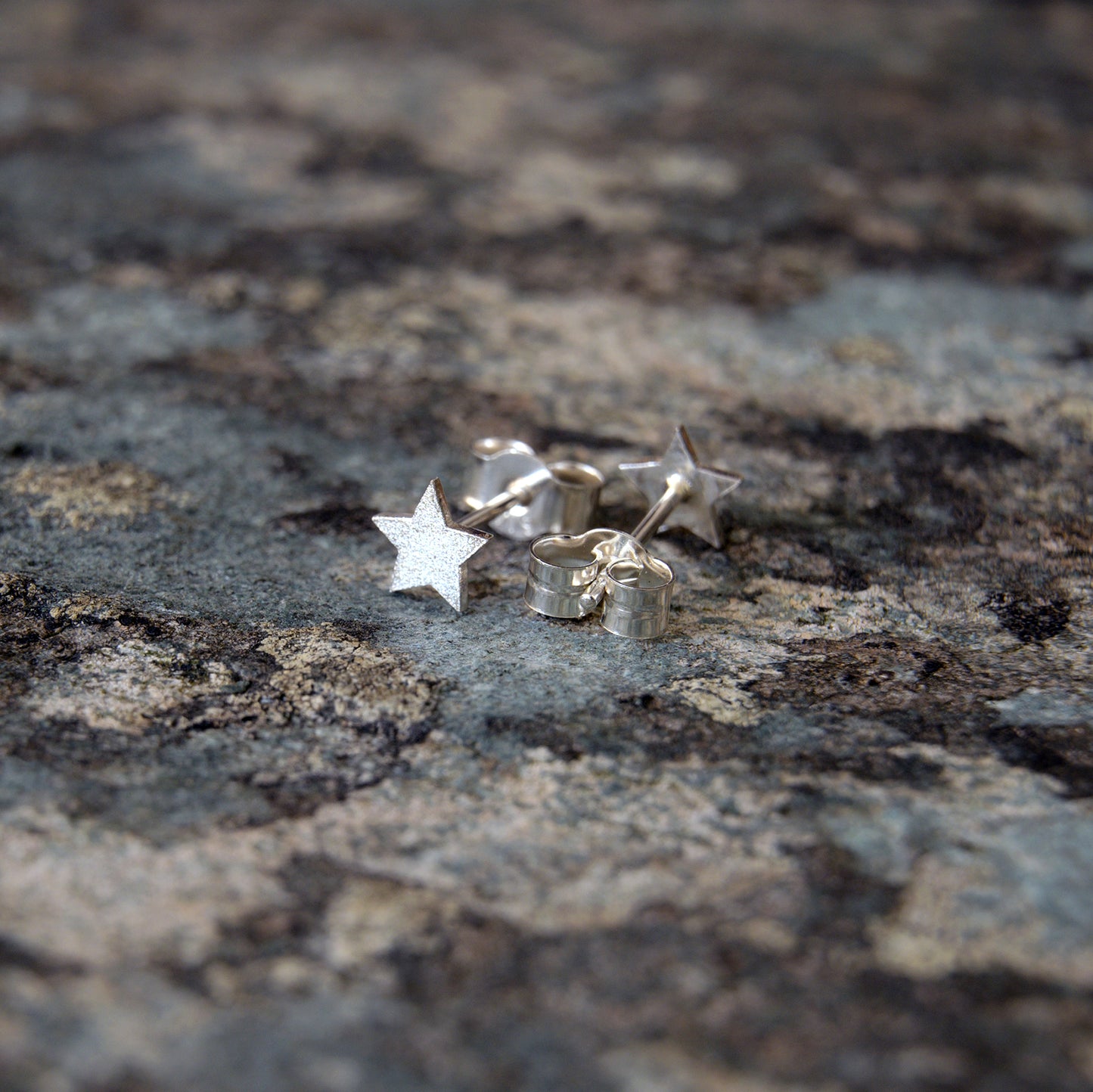 Tiny Silver Star Studs