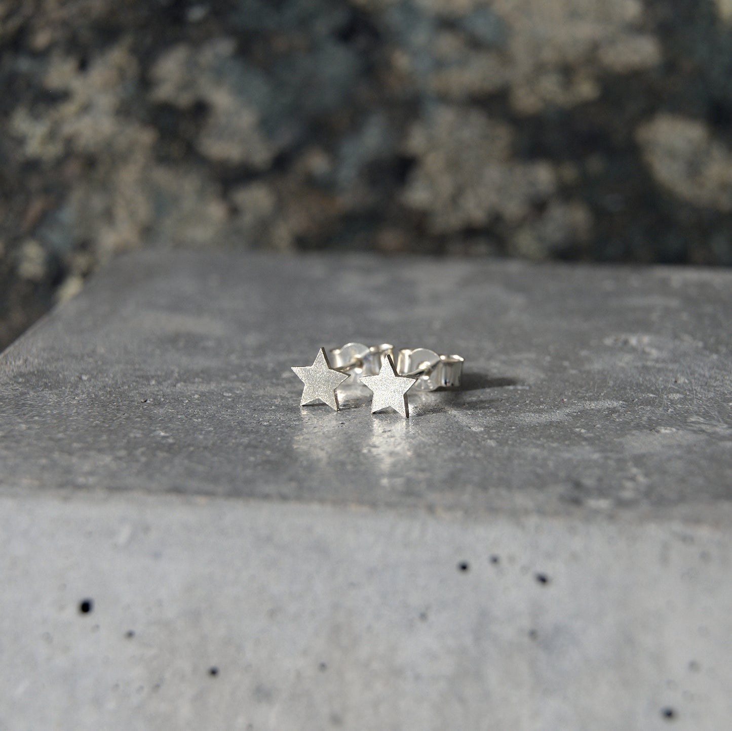 Tiny Silver Star Studs