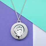 Feminist Fist Coin Necklace