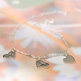 Silver Hearts Bracelet