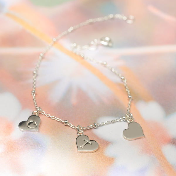 Silver Hearts Bracelet