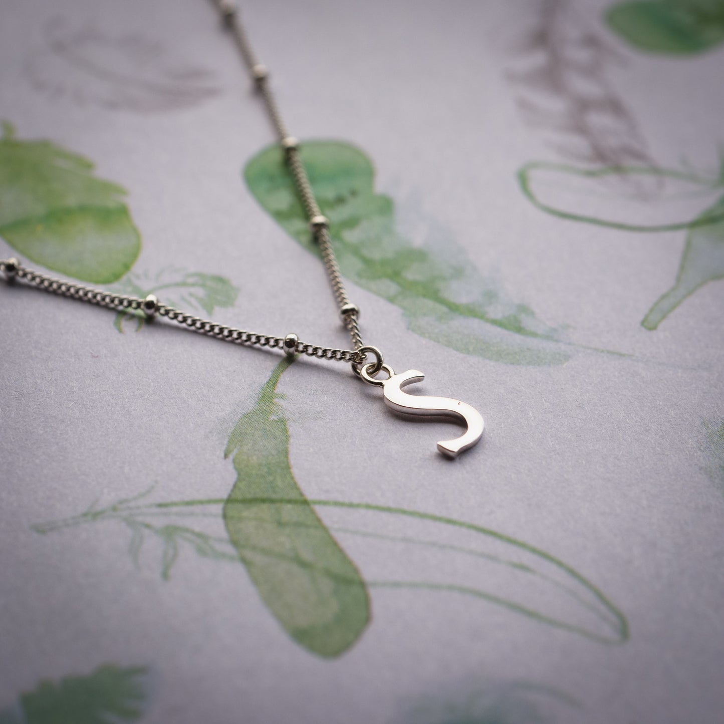 Custom Art Nouveau Letter Necklace